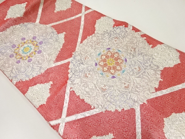 JAPANESE FUKURO OBI / SAGANISHIKI / WOVEN FLOWER CREST